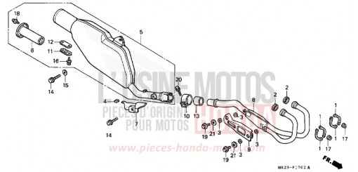 SILENZIATORE DI SCARICO XR600RM di 1991